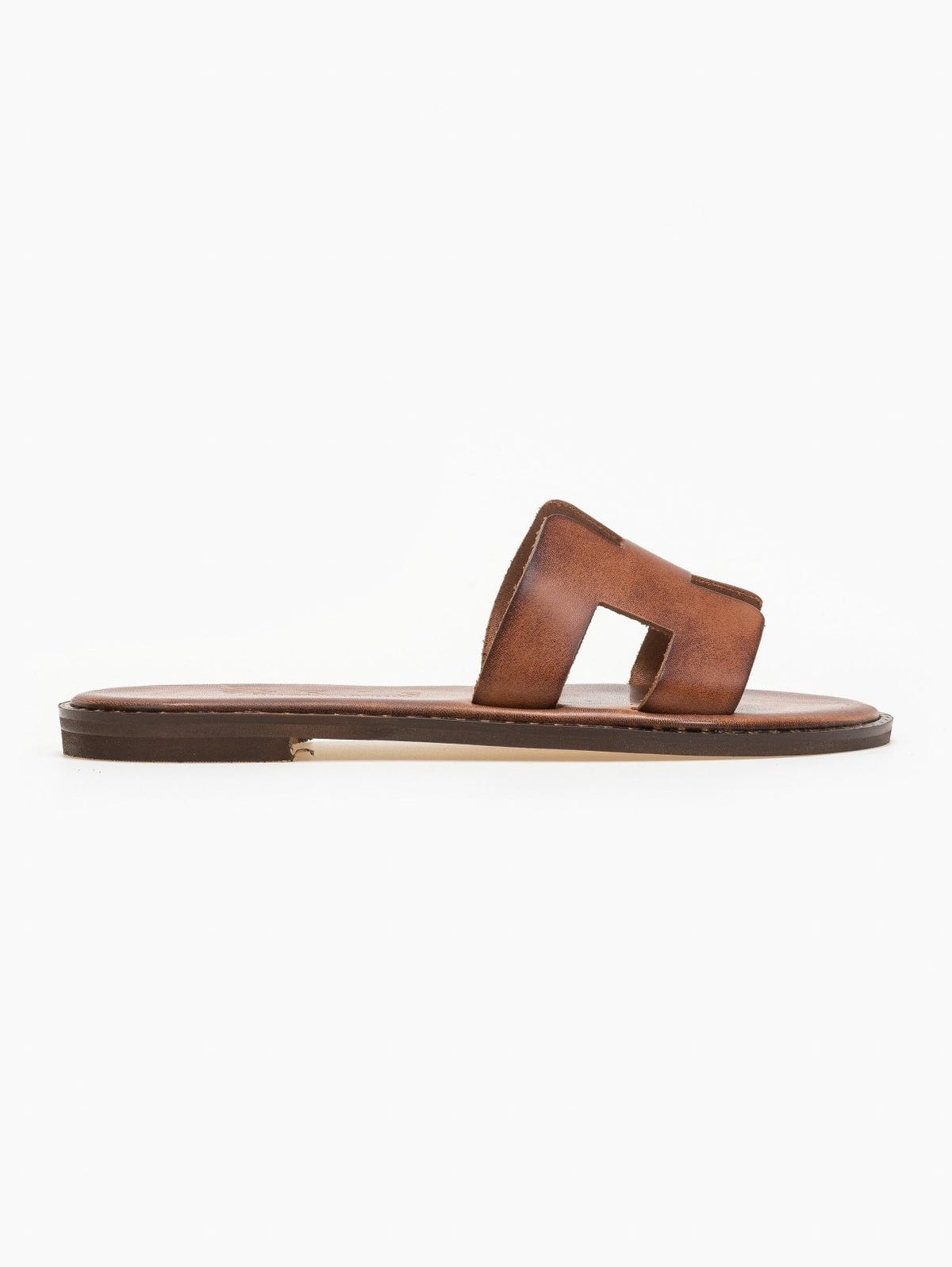 Σανδάλια δερμάτινα με ανοίγματα Iris Sandals - Καφέ - thefashionproject.gr - IRIS