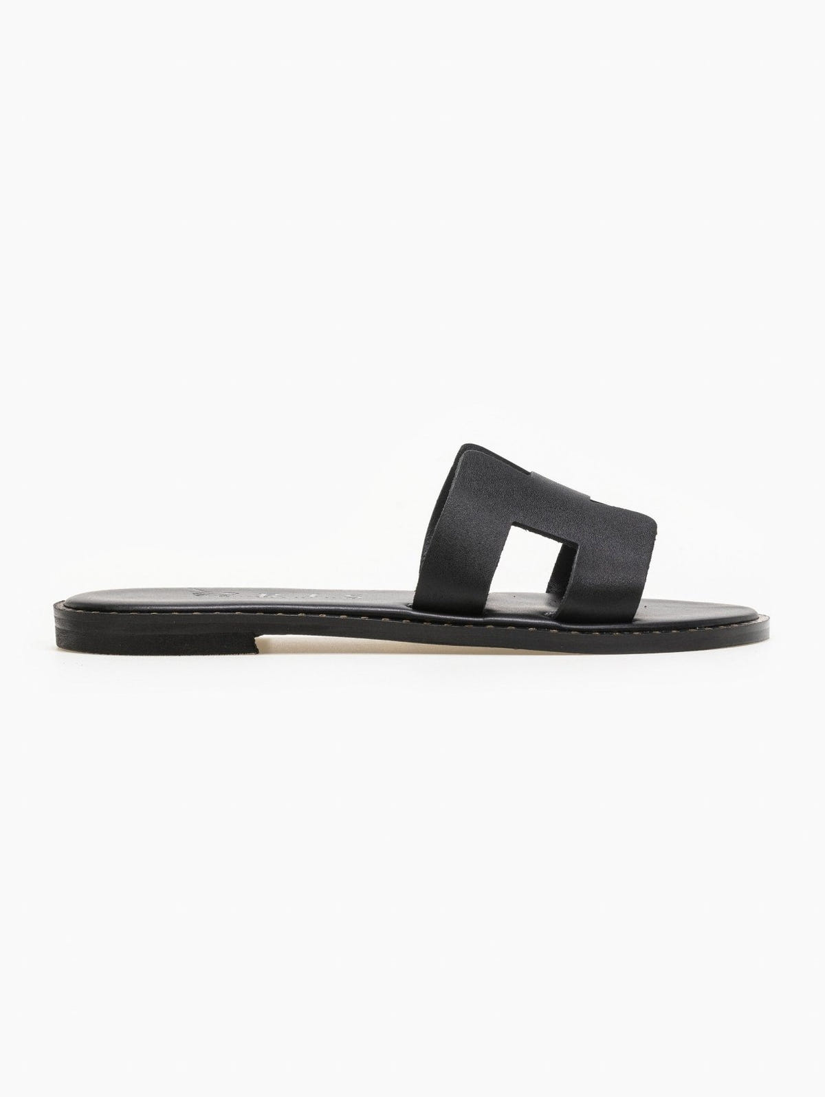 Σανδάλια δερμάτινα με ανοίγματα Iris Sandals - Μαύρο - thefashionproject.gr - IRIS