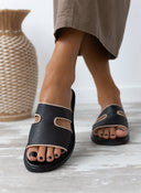 Σανδάλια δερμάτινα με ανοίγματα Iris Sandals - Μαύρο - thefashionproject.gr - IRIS