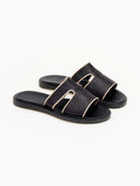 Σανδάλια δερμάτινα με ανοίγματα Iris Sandals - Μαύρο - thefashionproject.gr - IRIS
