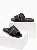 Σανδάλια δερμάτινα με ανοίγματα Iris Sandals - Μαύρο - thefashionproject.gr - IRIS