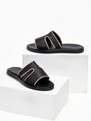 Σανδάλια δερμάτινα με ανοίγματα Iris Sandals - Μαύρο - thefashionproject.gr - IRIS