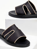 Σανδάλια δερμάτινα με ανοίγματα Iris Sandals - Μαύρο - thefashionproject.gr - IRIS