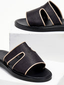 Σανδάλια δερμάτινα με ανοίγματα Iris Sandals - Μαύρο - thefashionproject.gr - IRIS