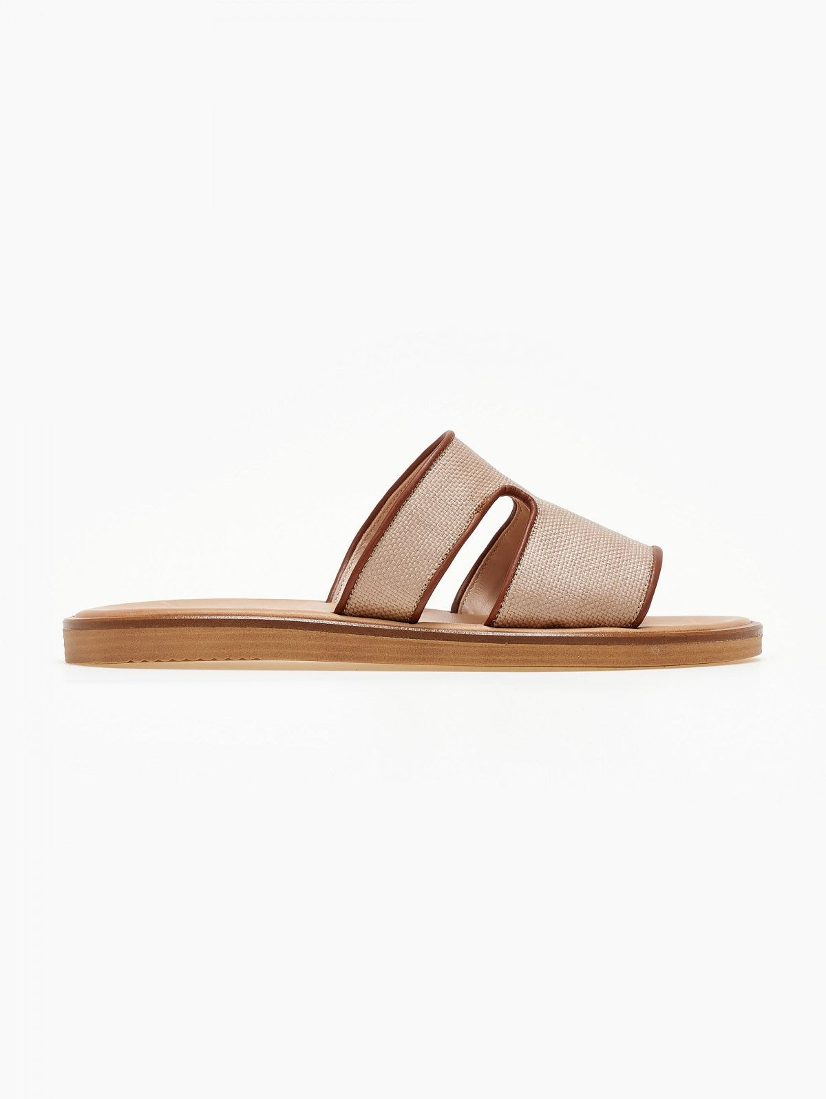 Σανδάλια δερμάτινα με ανοίγματα Iris Sandals - Μπεζ - thefashionproject.gr - IRIS