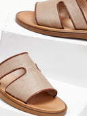 Σανδάλια δερμάτινα με ανοίγματα Iris Sandals - Μπεζ - thefashionproject.gr - IRIS