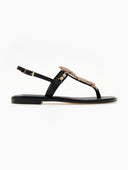 Σανδάλια δερμάτινα με αστερία Iris Sandals - Μαύρο - thefashionproject.gr - IRIS