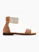 Σανδάλια δερμάτινα με boho μπαρέτα Estil - Μπεζ - thefashionproject.gr - Estil