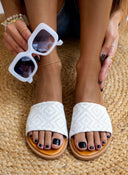 Σανδάλια δερμάτινα με boho σχέδιο estil - Μπεζ - thefashionproject.gr - Estil
