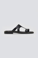Σανδάλια δερμάτινα με cut out σχέδιο TFP - Μαύρο - thefashionproject.gr - TFP