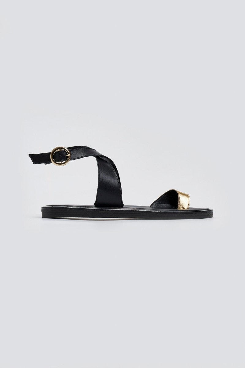 Σανδάλια δερμάτινα με δάκτυλο Iris Sandals - Μαύρο - thefashionproject.gr - IRIS