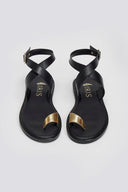 Σανδάλια δερμάτινα με δάκτυλο Iris Sandals - Μαύρο - thefashionproject.gr - IRIS