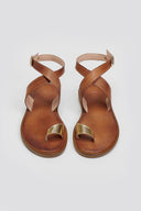 Σανδάλια δερμάτινα με δάκτυλο Iris Sandals - Ταμπά - thefashionproject.gr - IRIS