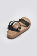 Σανδάλια δερμάτινα με δέσιμο EMMA FANTASY SANDALS - Μαύρο - thefashionproject.gr - FANTASY SANDALS