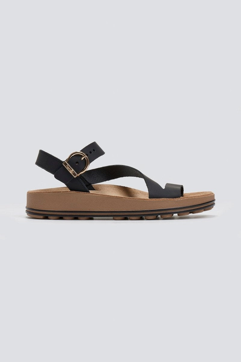 Σανδάλια δερμάτινα με δέσιμο EMMA FANTASY SANDALS - Μαύρο - thefashionproject.gr - FANTASY SANDALS