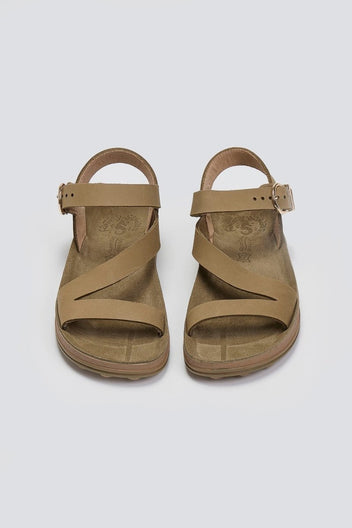 Σανδάλια δερμάτινα με δέσιμο EMMA FANTASY SANDALS - Χακί - thefashionproject.gr - FANTASY SANDALS