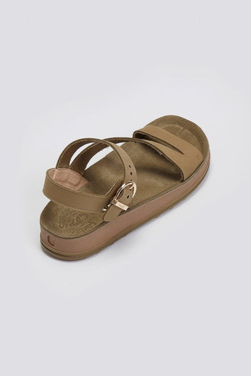 Σανδάλια δερμάτινα με δέσιμο EMMA FANTASY SANDALS - Χακί - thefashionproject.gr - FANTASY SANDALS