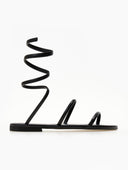 Σανδάλια δερμάτινα με δέσιμο Iris Sandals - Μαύρο - thefashionproject.gr - IRIS