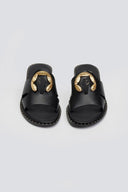 Σανδάλια δερμάτινα με διακοσμητικό Iris Sandals - Μαύρο - thefashionproject.gr - IRIS