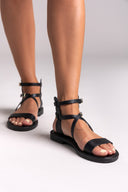 Σανδάλια δερμάτινα με διπλό δέσιμο Iris Sandals