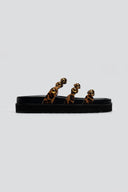 Σανδάλια δερμάτινα με έντονα τρουκς ATENEO - Leopard - thefashionproject.gr - ATENEO