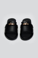 Σανδάλια δερμάτινα με φαρδιά φάσα Estil - Μαύρο - thefashionproject.gr - Estil