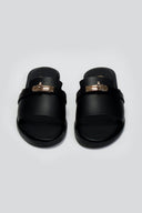Σανδάλια δερμάτινα με φαρδιά φάσα Estil - Μαύρο - thefashionproject.gr - Estil