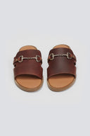 Σανδάλια δερμάτινα με φαρδιά φάσα Estil - Ταμπά - thefashionproject.gr - Estil