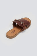Σανδάλια δερμάτινα με φαρδιά φάσα Estil - Ταμπά - thefashionproject.gr - Estil