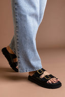 Σανδάλια δερμάτινα με φαρδιές φάσες Ragazza 01020