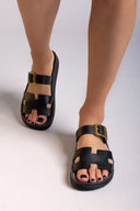 Σανδάλια δερμάτινα με φάσα LUCIA FANTASY SANDALS - Μαύρο - thefashionproject.gr - FANTASY SANDALS