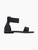 Σανδάλια δερμάτινα με φερμουάρ estil - Μαύρο - thefashionproject.gr - Estil