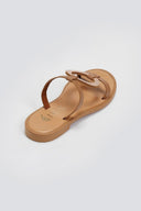 Σανδάλια δερμάτινα με γεωμετρικά σχήματα Iris Sandals - Mocha - thefashionproject.gr - IRIS