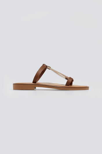 Σανδάλια δερμάτινα με γεωμετρικά σχήματα Iris Sandals - Ταμπά - thefashionproject.gr - IRIS