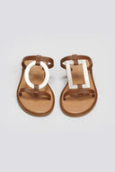 Σανδάλια δερμάτινα με γεωμετρικά σχήματα Iris Sandals - Ταμπά - thefashionproject.gr - IRIS