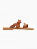 Σανδάλια δερμάτινα με ιδιαίτερες φάσες Iris Sandals - Καφέ - thefashionproject.gr - IRIS