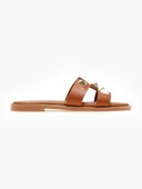 Σανδάλια δερμάτινα με καρφιά Estil - Ταμπά - thefashionproject.gr - Estil