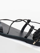 Σανδάλια δερμάτινα με κορδόνια Iris Sandals - Μαύρο - thefashionproject.gr - IRIS