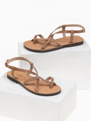 Σανδάλια δερμάτινα με κοτσιδάκι estil - Πούρο - thefashionproject.gr - Estil