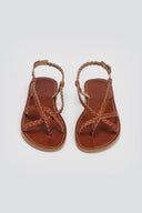 Σανδάλια δερμάτινα με κοτσιδάκια Tfp - Καφέ - thefashionproject.gr - TFP
