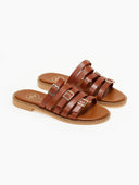 Σανδάλια δερμάτινα με λεπτά λουράκια tfp