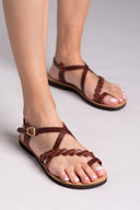 Σανδάλια δερμάτινα με λουράκια Estil - Ταμπά - thefashionproject.gr - Estil