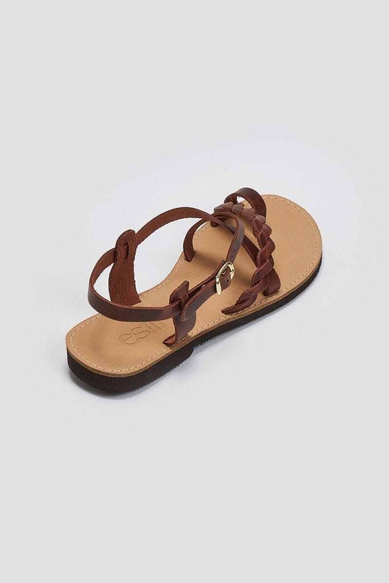 Σανδάλια δερμάτινα με λουράκια Estil - Ταμπά - thefashionproject.gr - Estil
