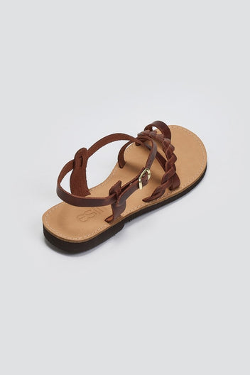 Σανδάλια δερμάτινα με λουράκια Estil - Ταμπά - thefashionproject.gr - Estil
