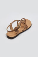 Σανδάλια δερμάτινα με λουράκια Estil - Τάουπε - thefashionproject.gr - Estil