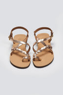 Σανδάλια δερμάτινα με λουράκια Estil - Χαλκός - thefashionproject.gr - Estil