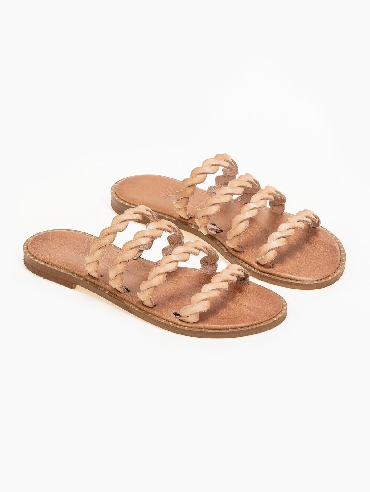 Σανδάλια δερμάτινα με λουράκια Iris Sandals - Φυσικό - thefashionproject.gr - IRIS