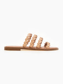 Σανδάλια δερμάτινα με λουράκια Iris Sandals - Φυσικό - thefashionproject.gr - IRIS
