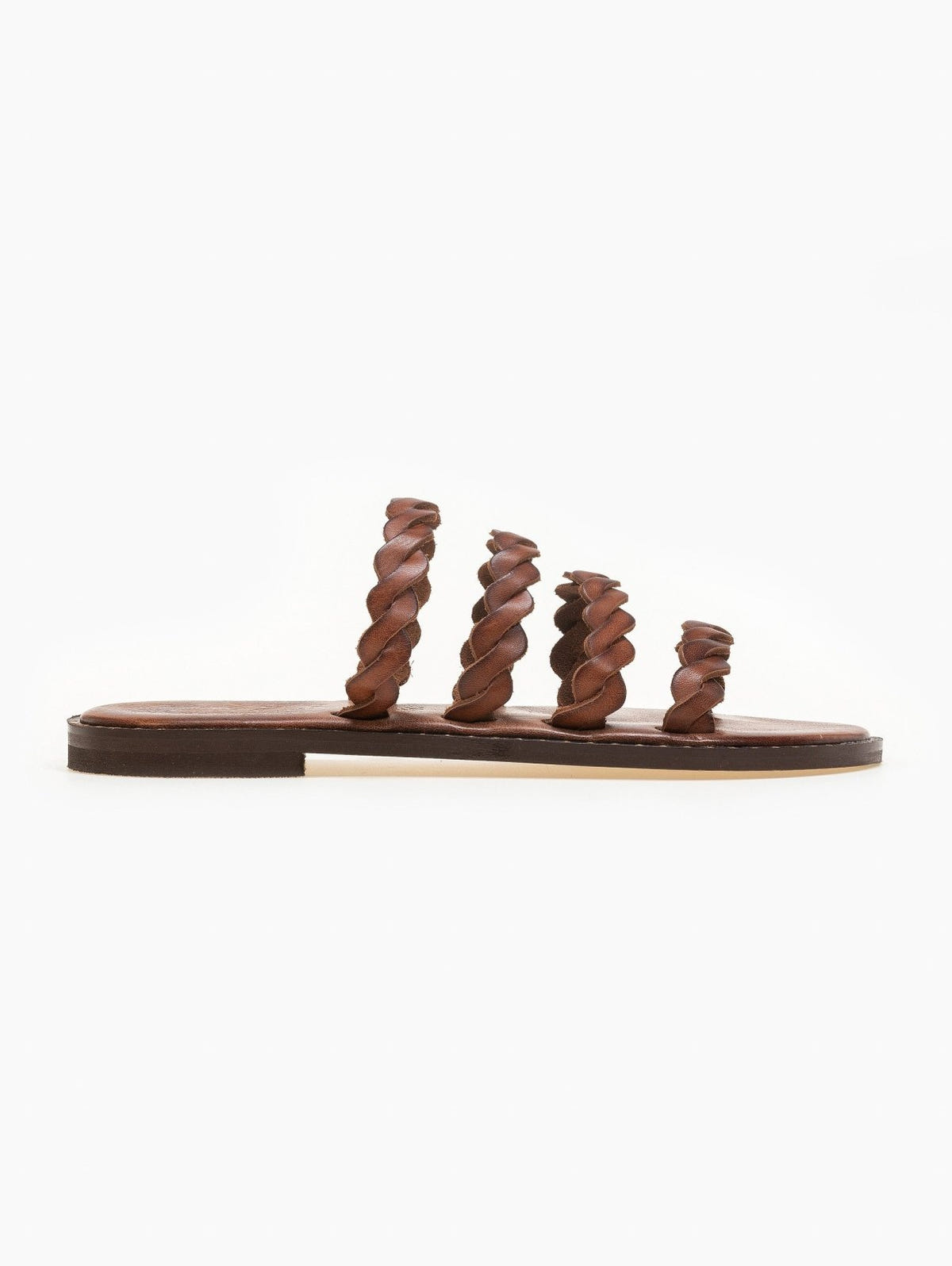 Σανδάλια δερμάτινα με λουράκια Iris Sandals - Καφέ - thefashionproject.gr - IRIS