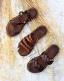 Σανδάλια δερμάτινα με λουράκια Iris Sandals - Καφέ - thefashionproject.gr - IRIS